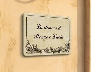 Targa per ville e dimore personalizzabile PROPOSTA A022