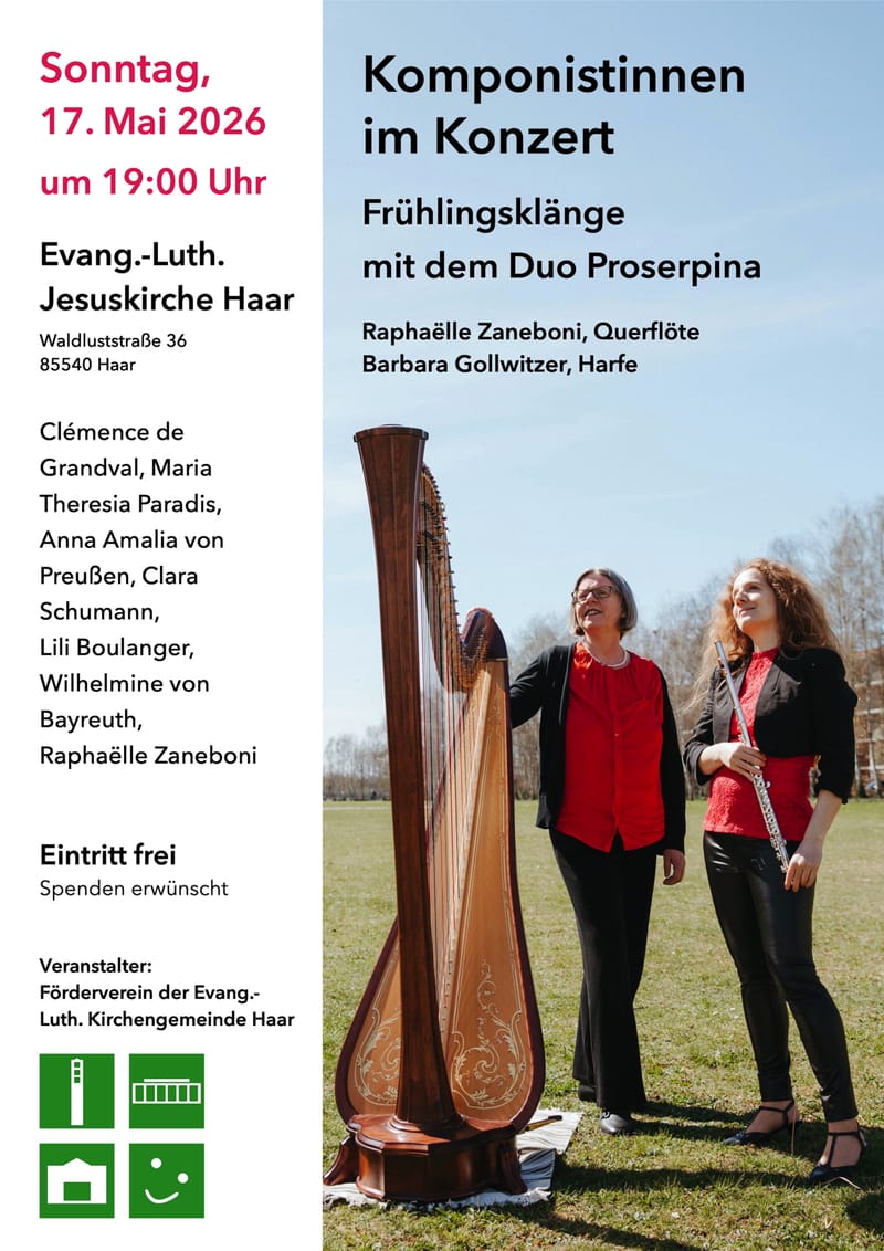 Komponistinnen im Konzert – Frühlingsklänge mit dem Duo Proserpina