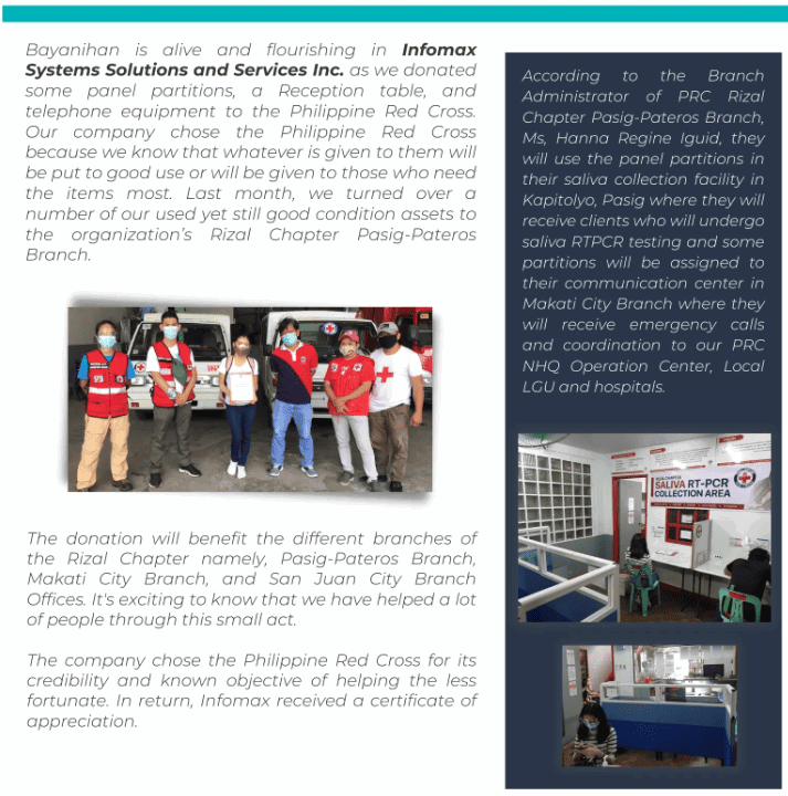 Infomax Donates to Philippine Red Cross