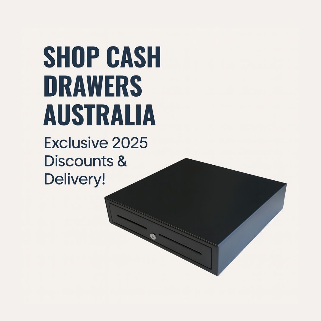 Shop cash drawers in Australia with exclusive 2025 discounts and fast delivery. Secure, durable black POS cash drawer for retail and hospitality businesses.