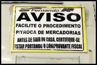 Placa Aviso Troca