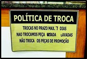 Placa Aviso Troca