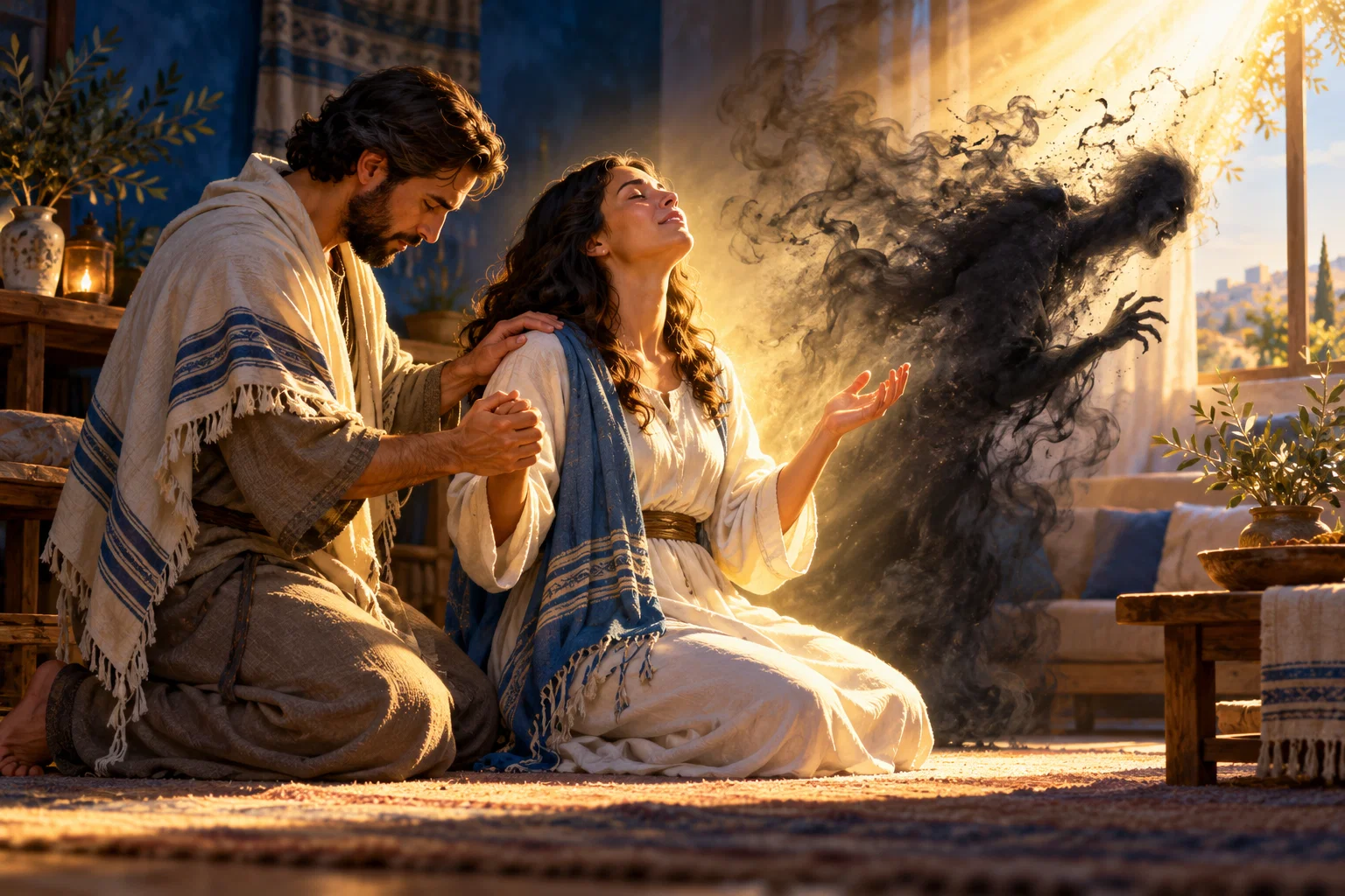 Illustration of prayer, hope and spiritual support