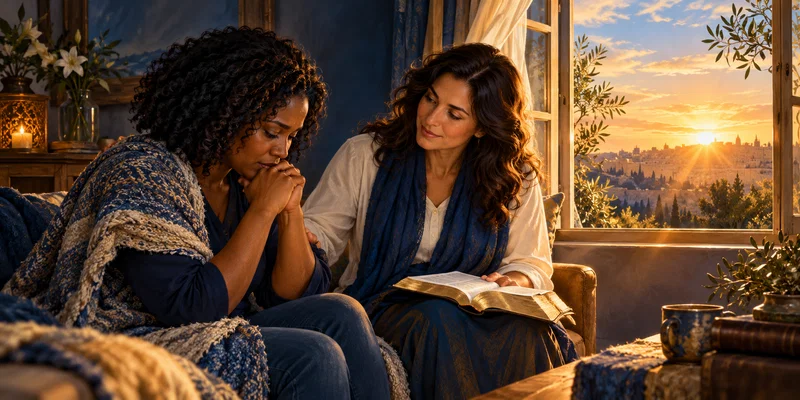 Illustration of prayer, hope and spiritual support