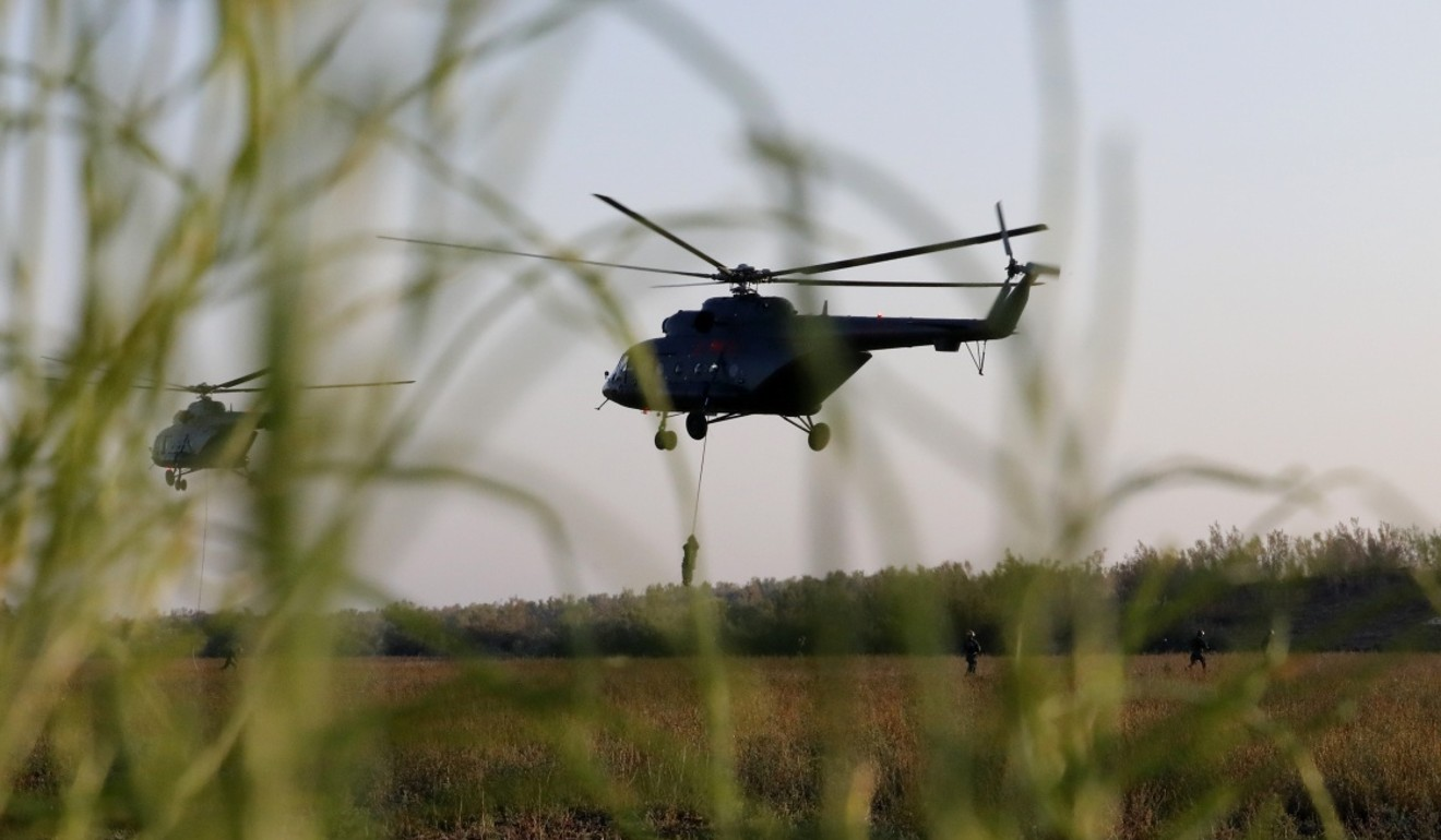 The recent exercise tested aerial surveillance techniques. Photo: Xinhua