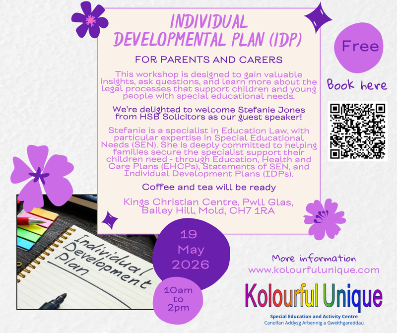 Parent/Carers Workshop - Individual Developmental Plan (IDP)