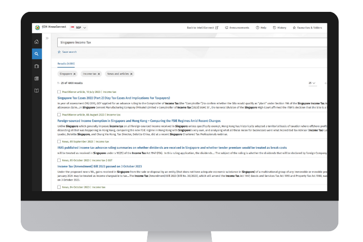 CCH iKnowConnect - Singapore Income Tax SG News  - 3