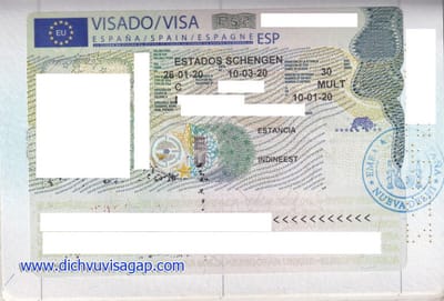Dich vu lam visa Tay Ban Nha dien du lich, cong tac, tham than