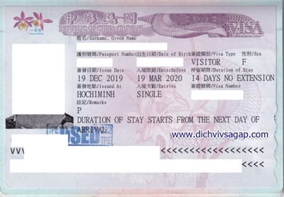 Dich vu lam visa Dai Loan, xin cap visa Dai Loan tai TPHCM