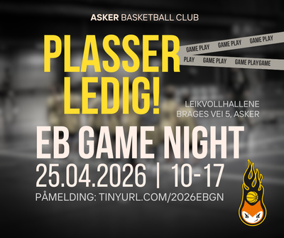Asker Aliens EB turnering "Game Night" 25 april 2026