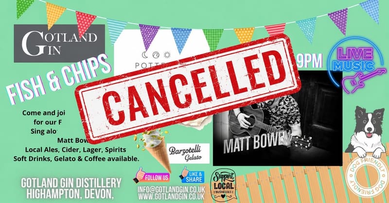 Cancelled due to Adverse Weather - Fish & Chips with Matty Bowen