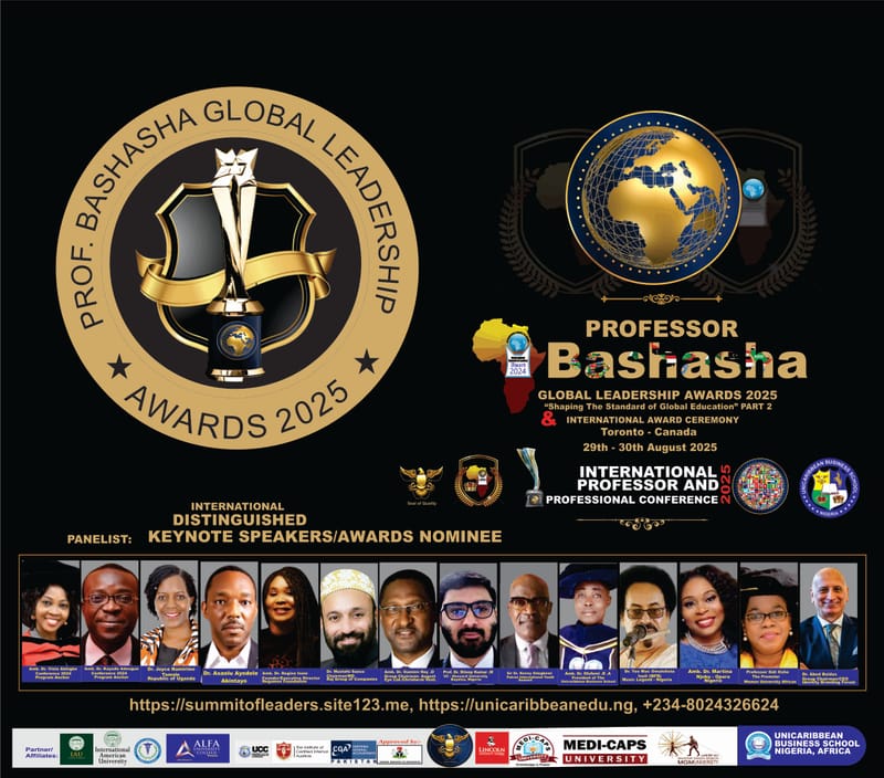 PROFESSOR BASHASHA GLOBAL LEADERSHIP AWARDS CEREMONY 2025