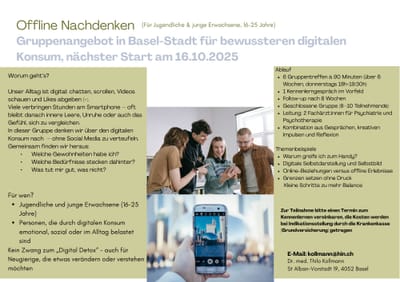 Offline Nachdenken-Ein Gruppenangebot--Start 16.10.2025