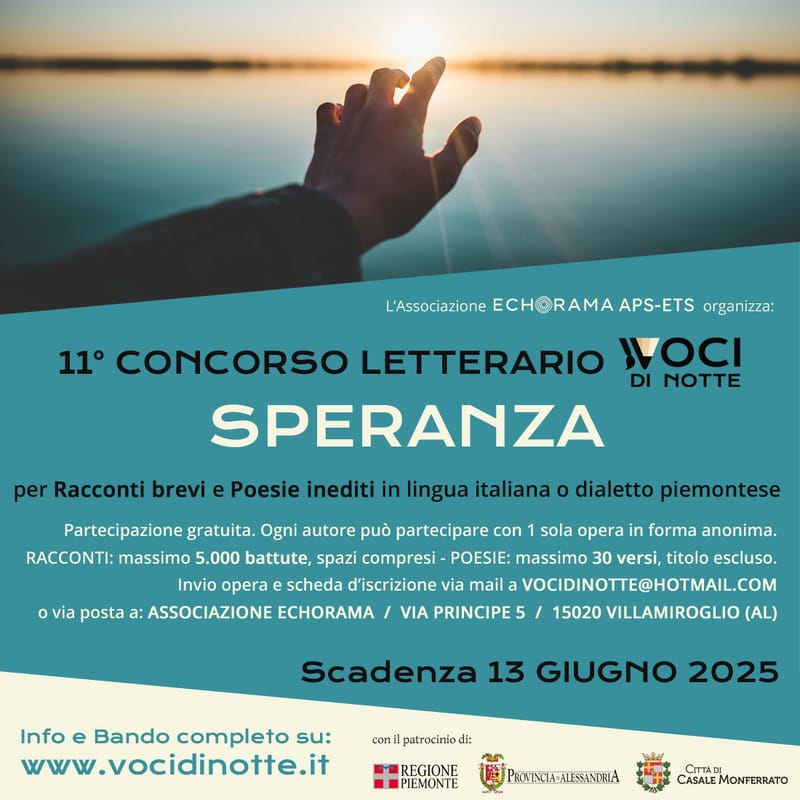 Concorso Letterario di Poesia e Narrativaper “Voci di Notte”