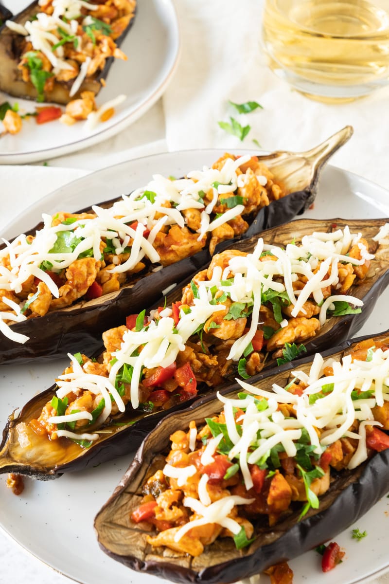 Stuffed Aubergines - Kim's Nutrition
