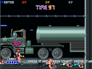 Double Dragon Gaiden beats the truckers