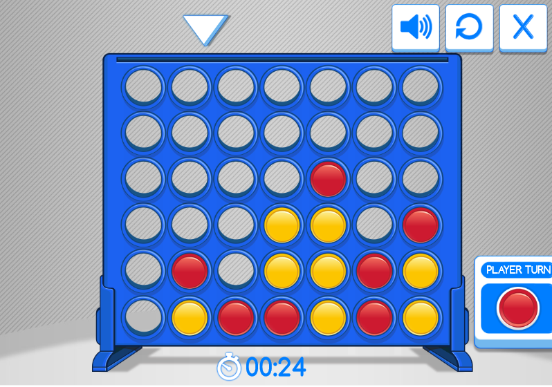 free game connect four. board