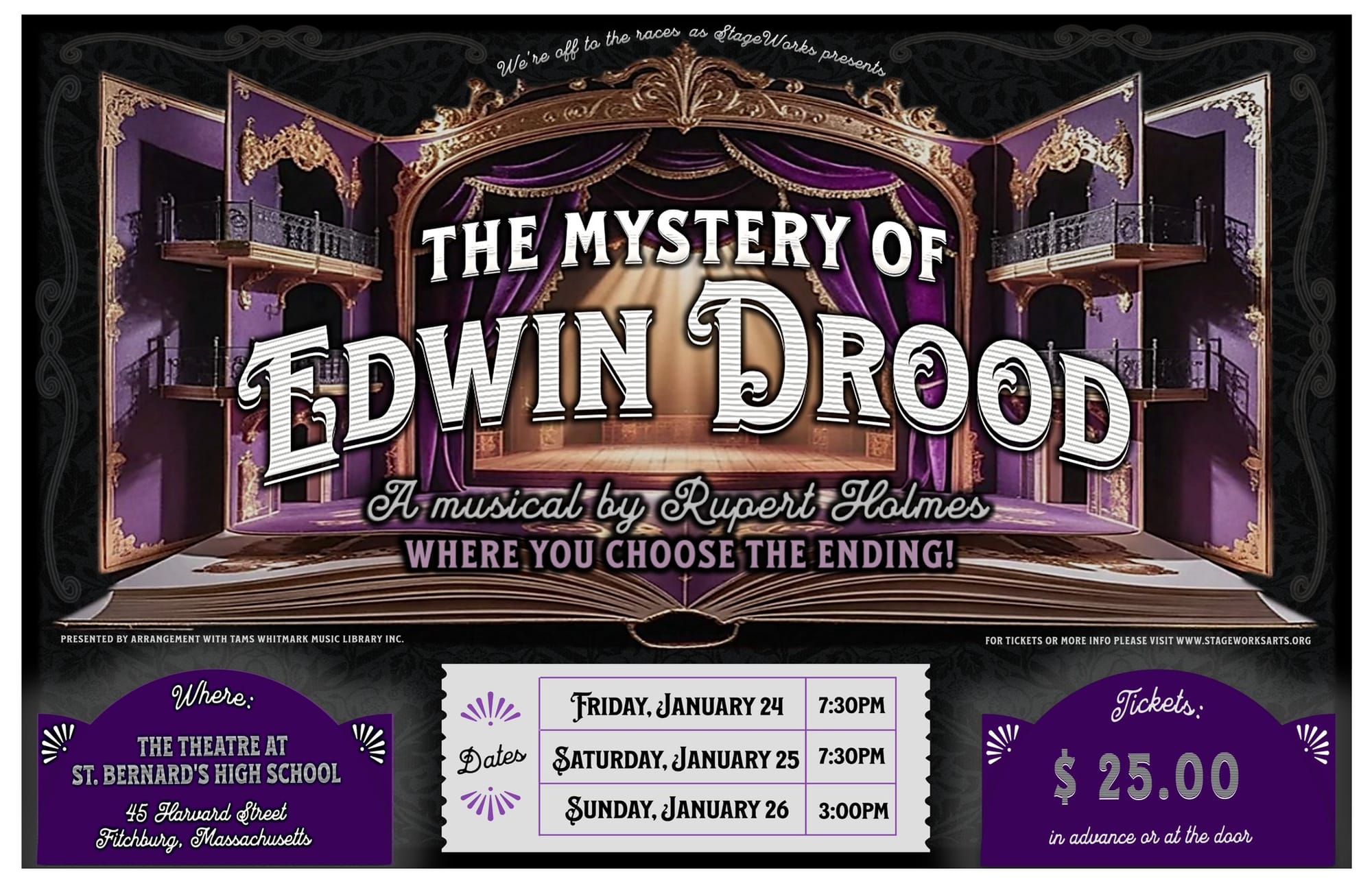 "The Mystery of Edwin Drood" - by Rupert Holmes - StageWorks (Fitchburg, MA.)