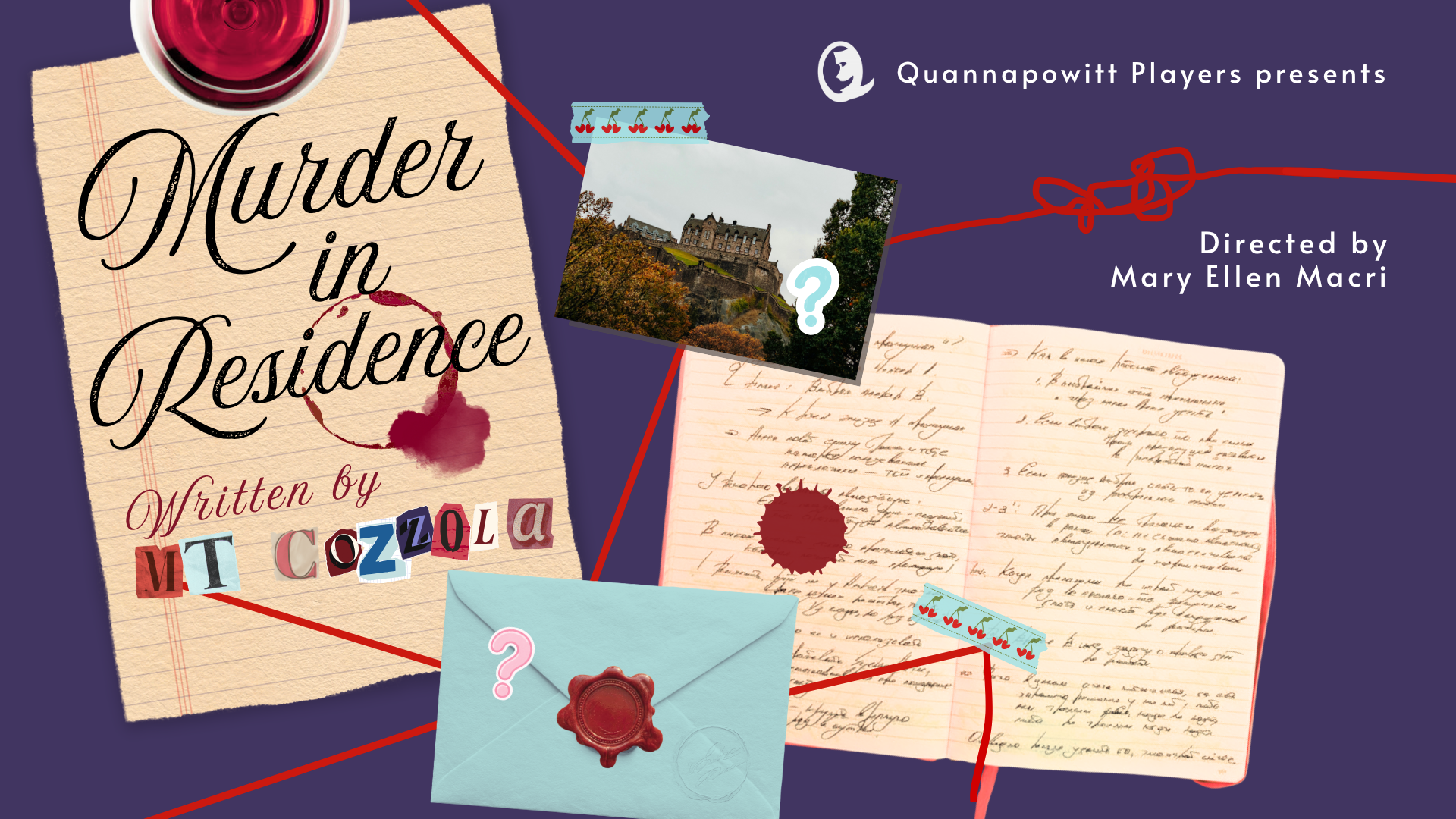 "Murder in Residence" - by M.T. Cozzola - Quannapowitt Players (Reading, MA.)