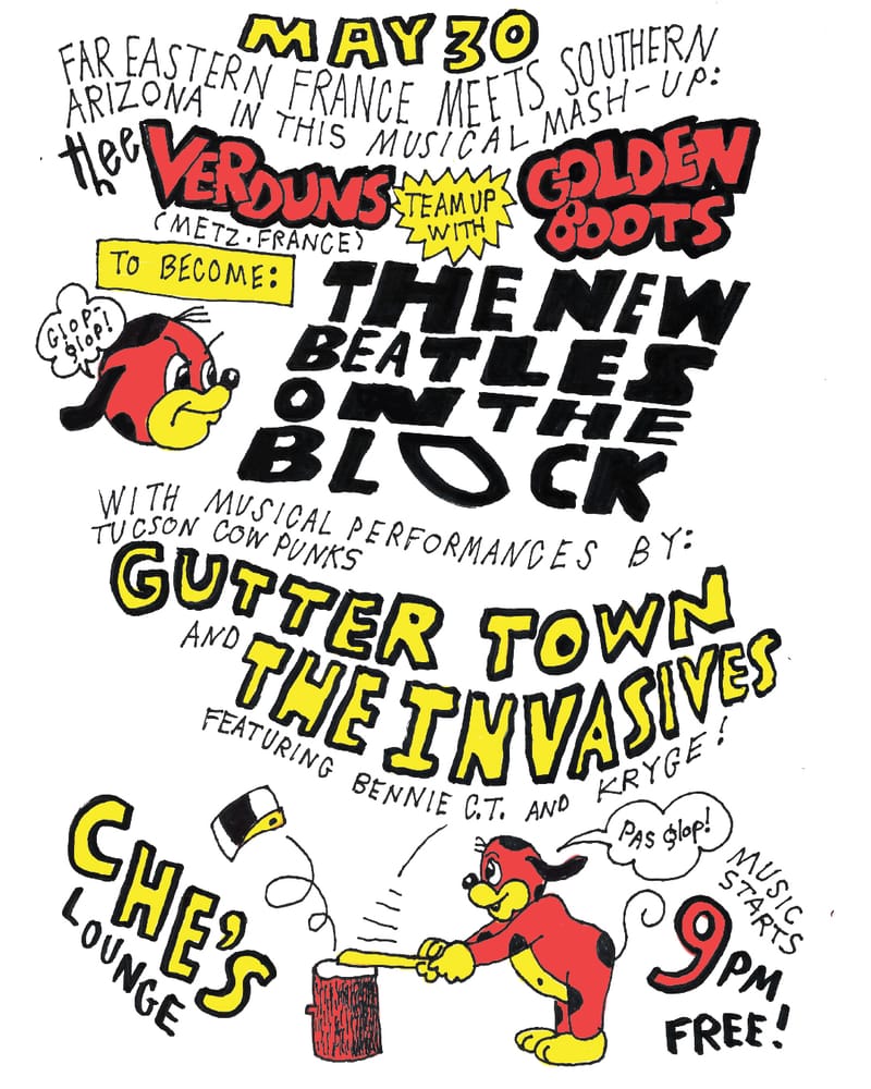 Boots/Verduns (France) - ALBUM RELEASE!!! TUCSON at Che's w/ Gutter Town and The Invasives