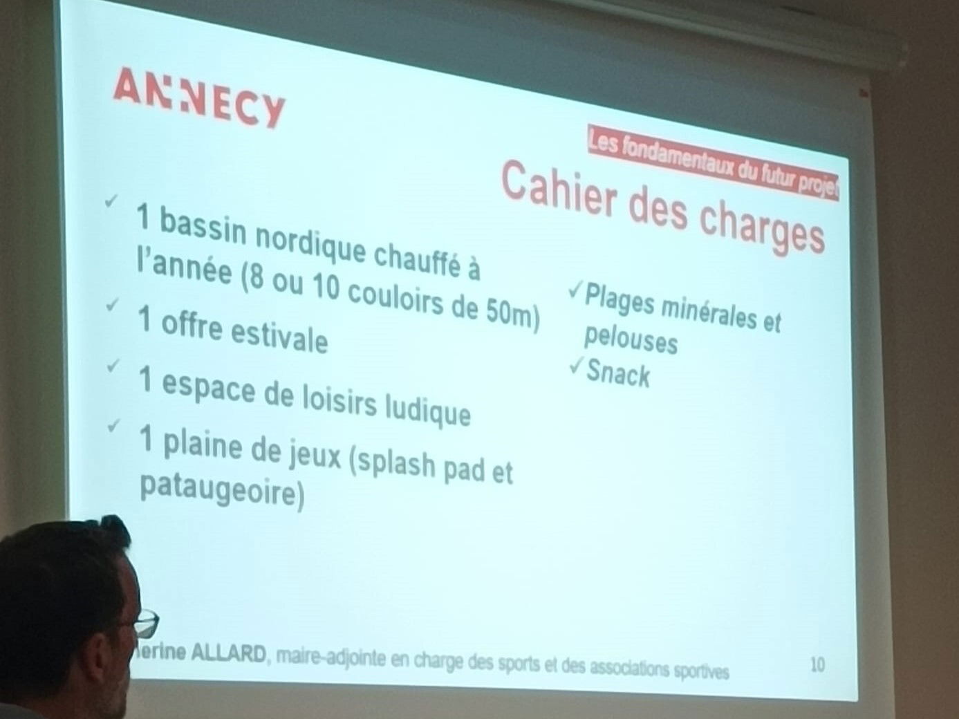 Cahier des charges pour la piscine des Marquisats