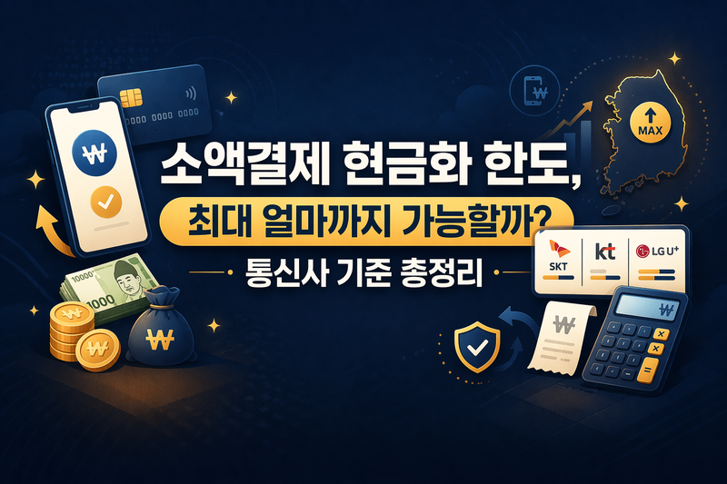 소액결제 현금화 한도, 최대 얼마까지 가능할까? 통신사 기준 총정리