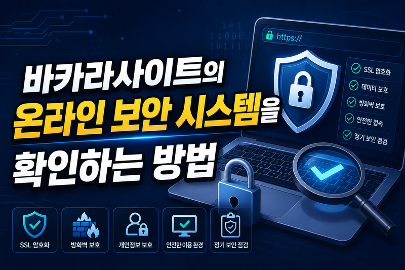 바카라사이트의 온라인 보안 시스템을 확인하는 방법