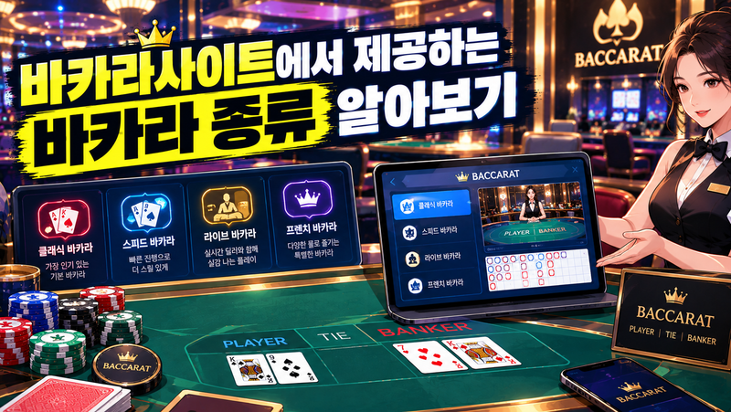 바카라사이트에서 제공하는 바카라 종류 알아보기