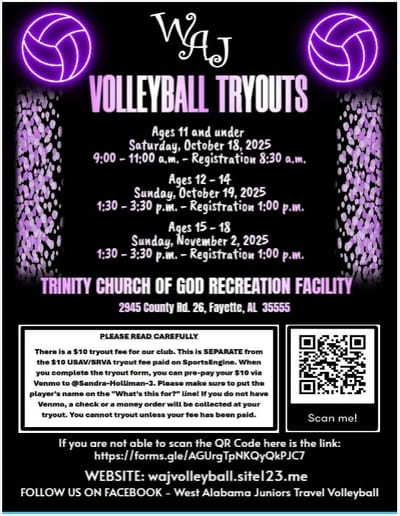 Tryout Information and Registration image