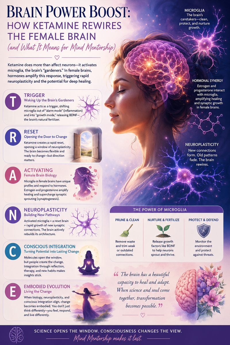 Brain Power Boost: How Ketamine Rewires the Female Brain (and What It Means for Mind Mentorship)