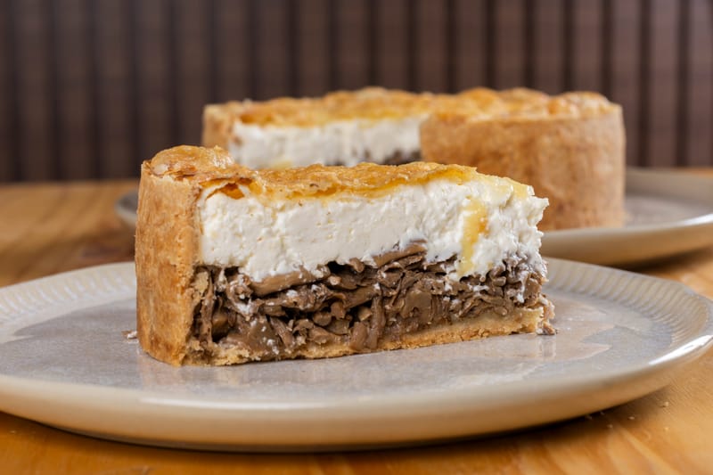 Torta  de Shimeji com Cream Cheese