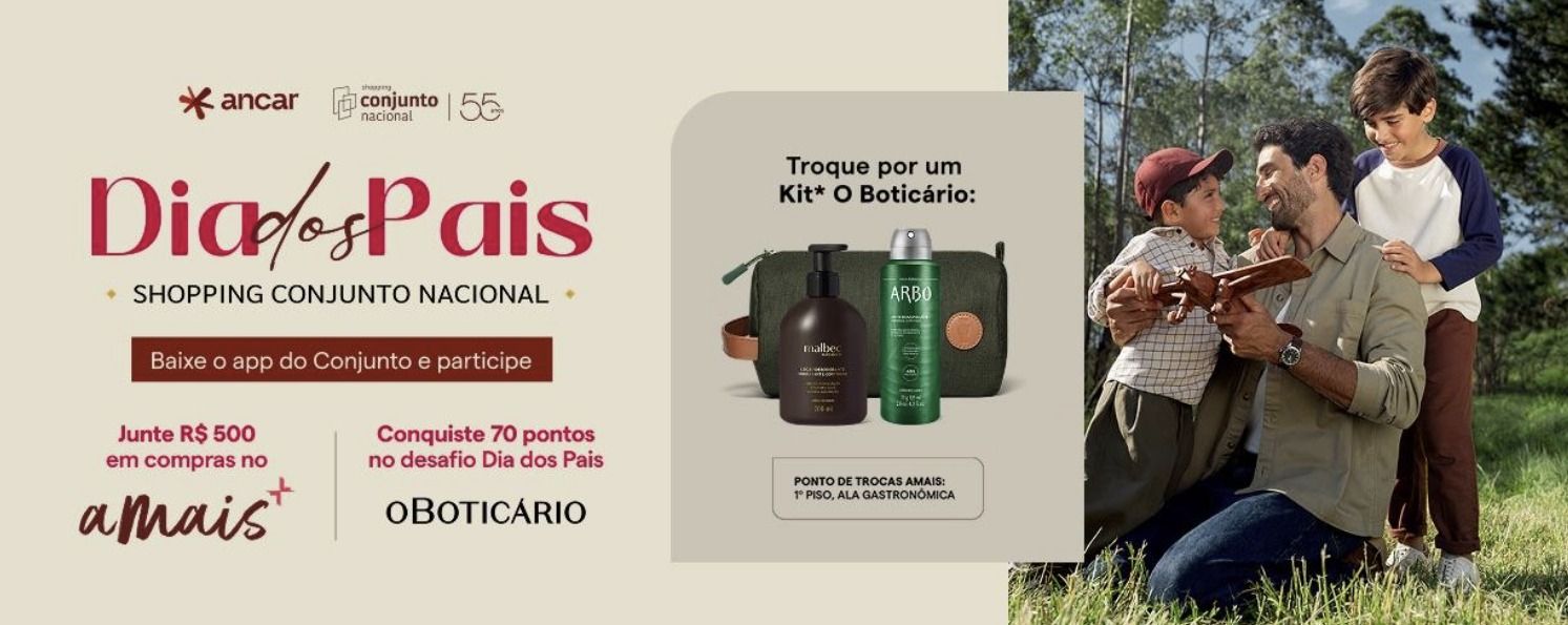 Conjunto Nacional celebra o Dia dos Pais com kit exclusivo no aplicativo aMais