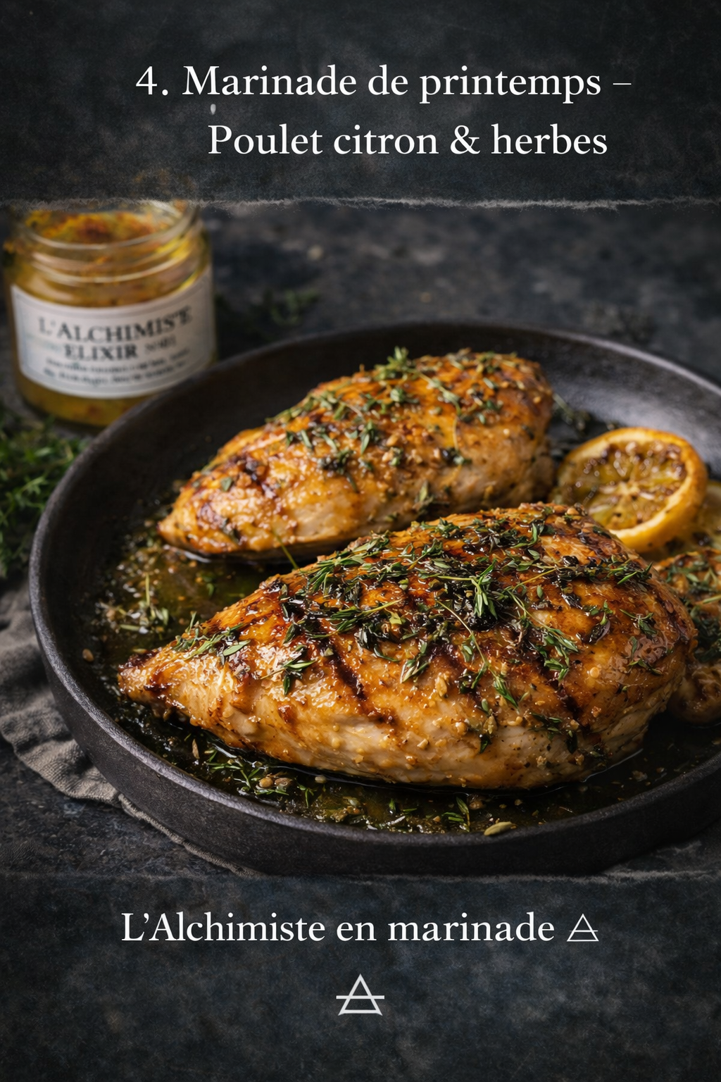 Marinade de printemps — Poulet citron & herbes