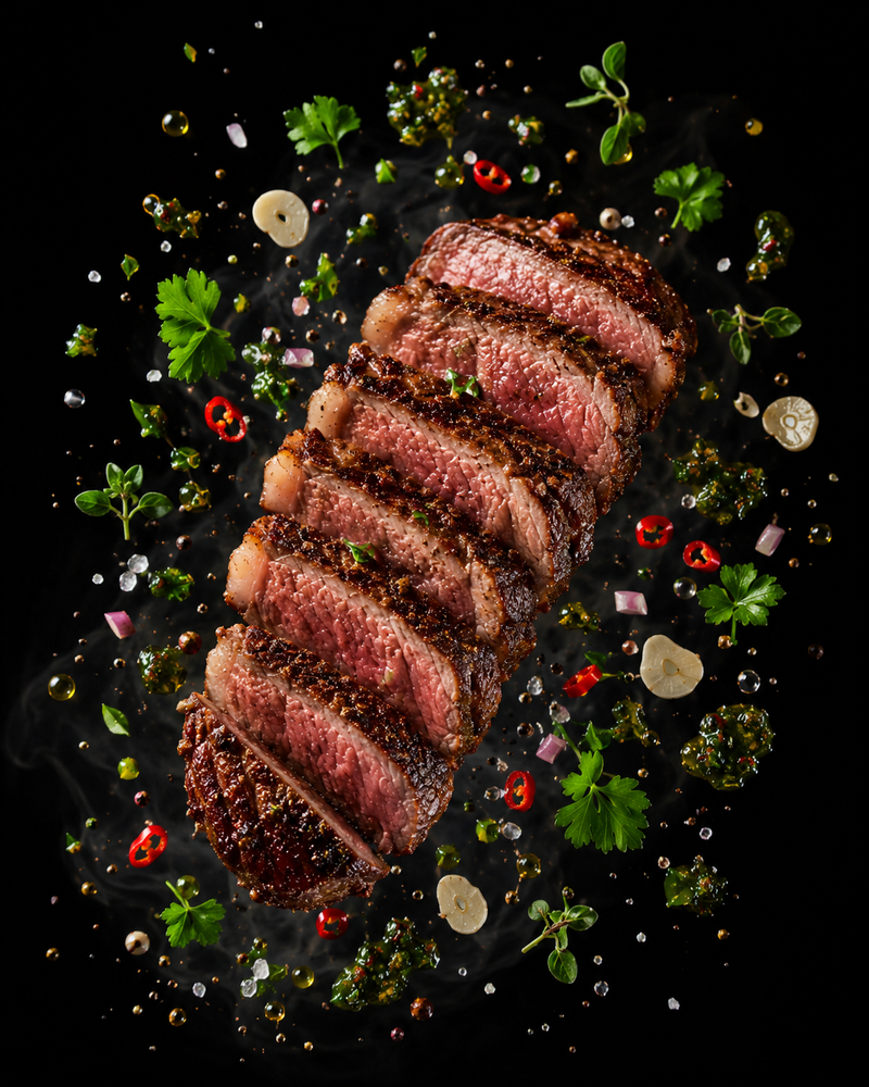 Stale beef entrecote