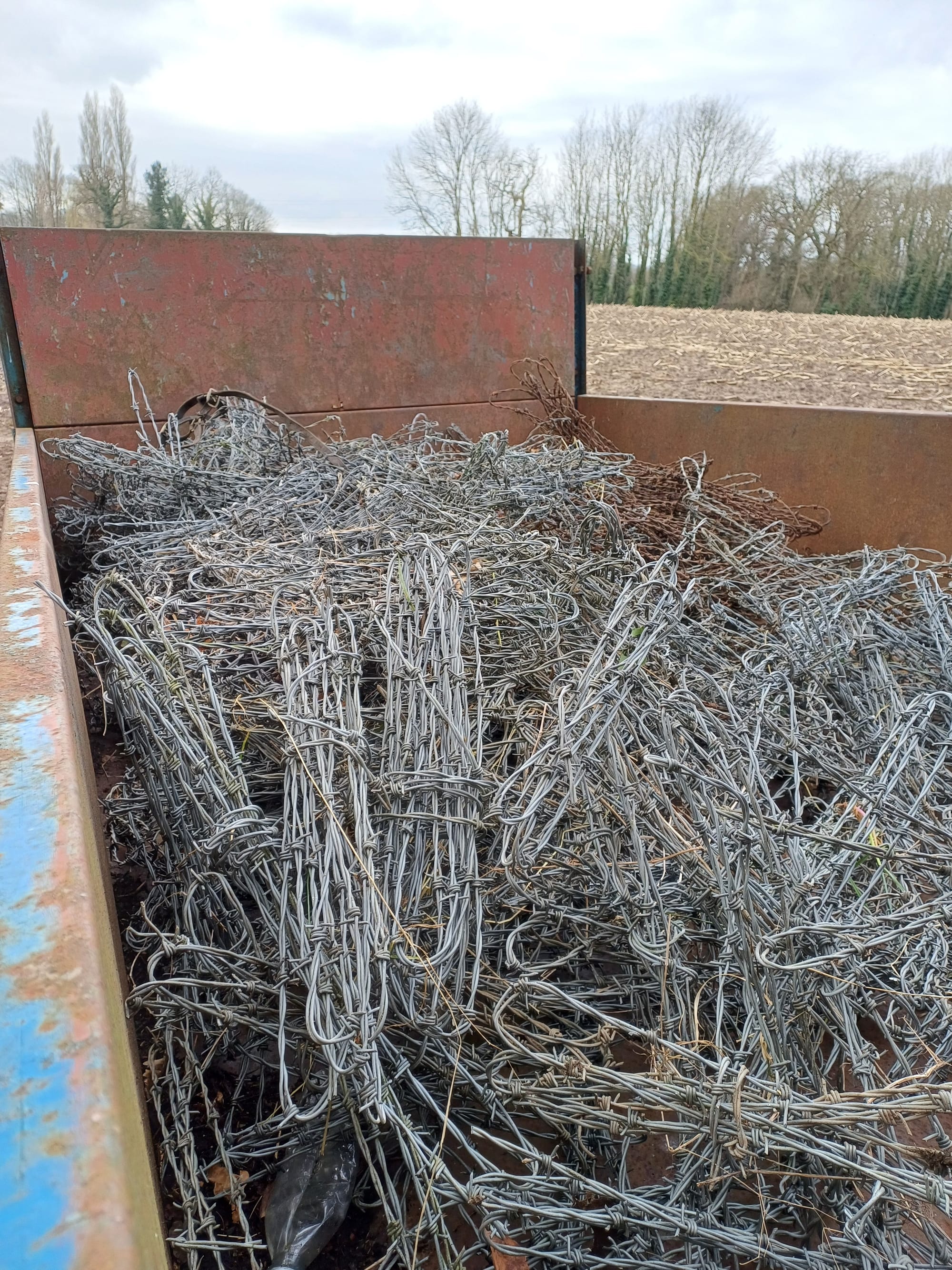 Rull load of wire for recycling