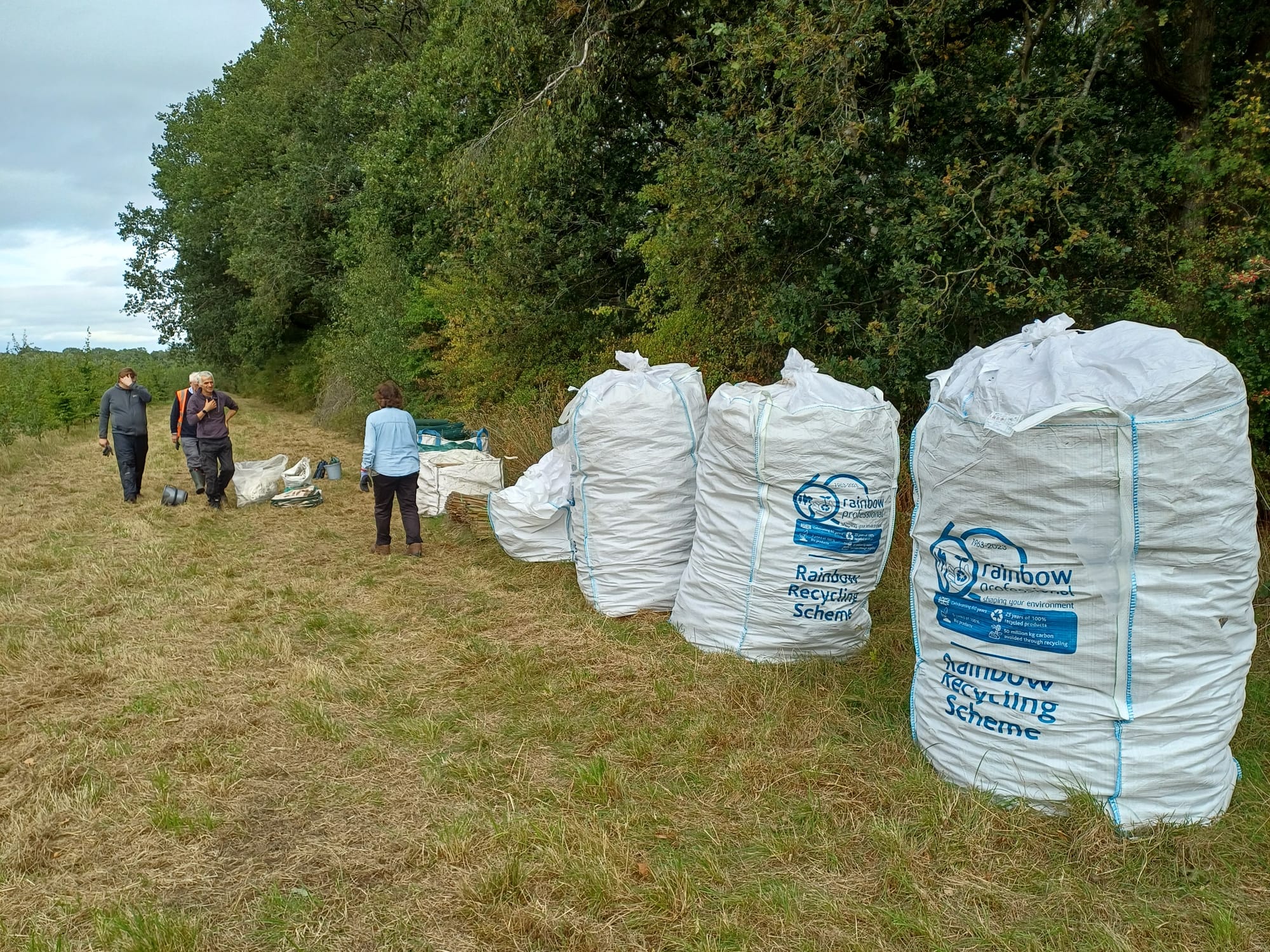 PVC spirals ready for re-cycling