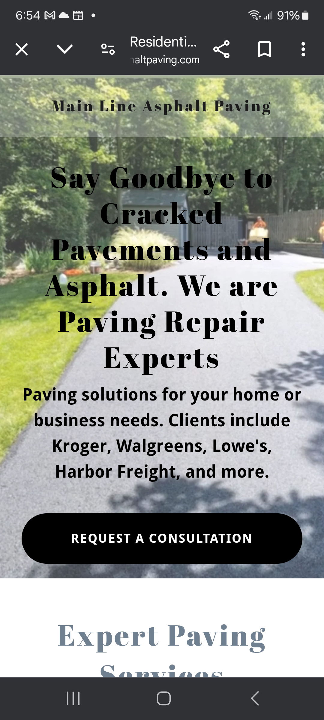 Main Line Asphalt Paving