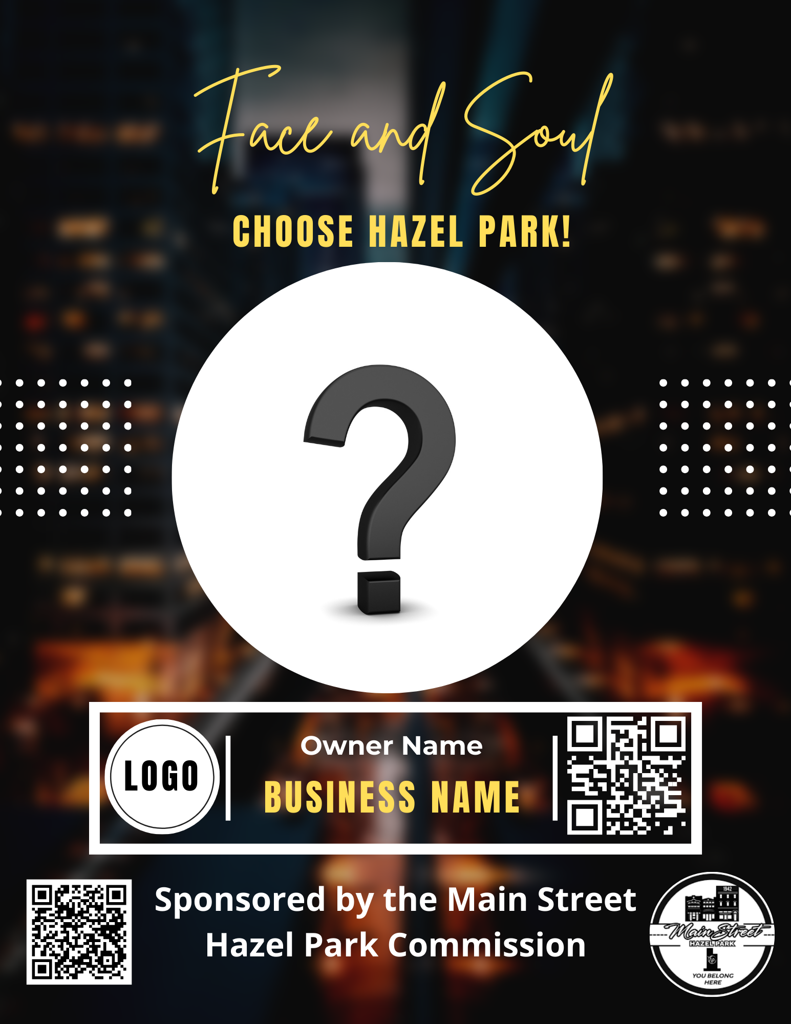 Main Street Hazel Park Flyer Design