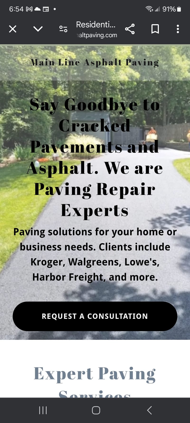 Main Line Asphalt Paving