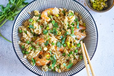 Riz thaï aux crevettes