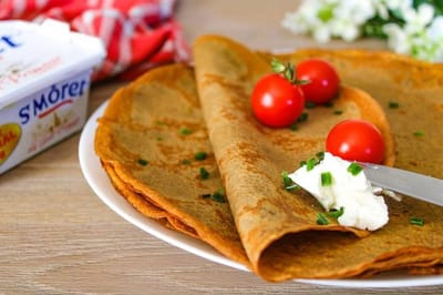 Crêpes salées à la patate douce