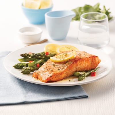 Papillote de saumon et asperge