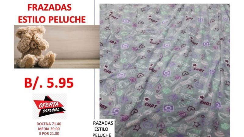 FRAZADAS ENTREGA INMEDIATA