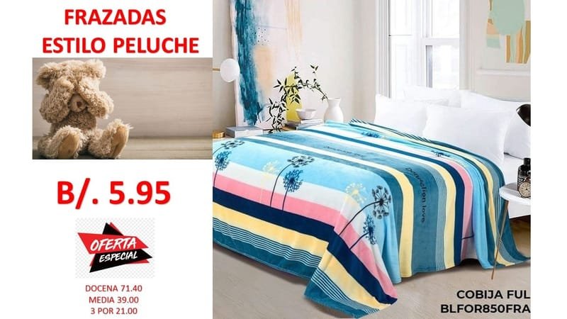 FRAZADAS ENTREGA INMEDIATA