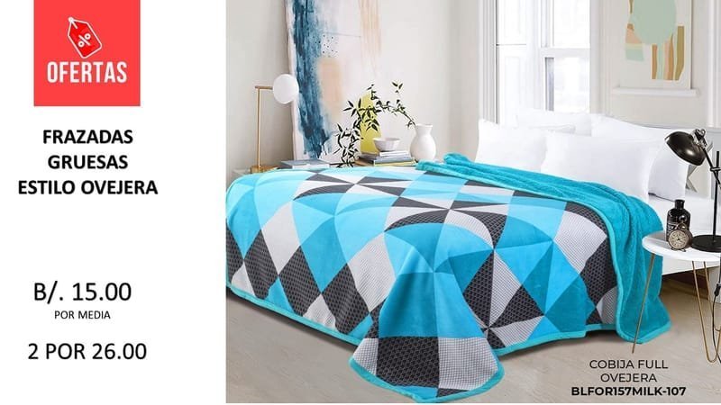 FRAZADA GRUESA DOBLE