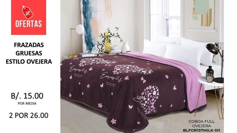 FRAZADA GRUESA DOBLE