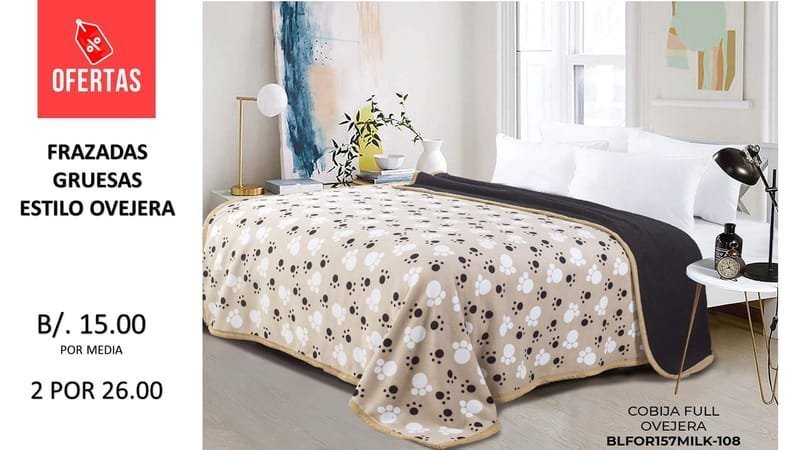 FRAZADA GRUESA DOBLE