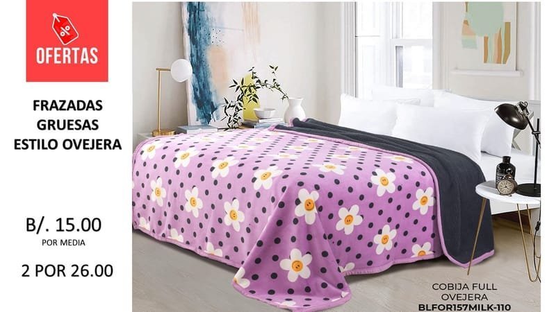 FRAZADA GRUESA DOBLE