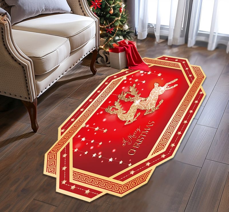 alfombra navideña c117 por 170 cm