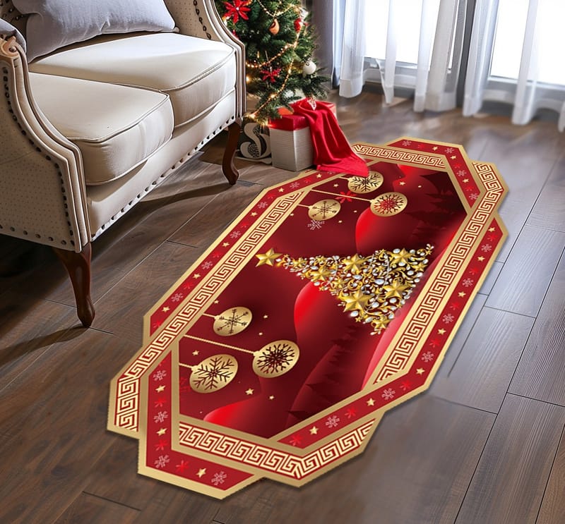 alfombra navideña c117 por 170 cm